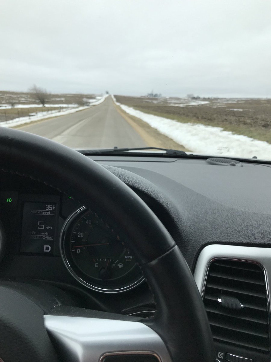 Developed a greater appreciation for marked roads #winterdriving #middleofnowhere