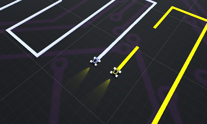 devbobcz's tweet photo. DEVLOG: Vracím do Hardtrace barvy. A aktuálně pracuju na síťovém přenosu tras. Předlokládám, že hratelné POC (pro testování mechanik) bude hotové docela brzo. #gamedev #tronlike #snakelike #hardtrace #hybridmultiplayer #localcoop #LAN https://t.co/1pVPigGjkC