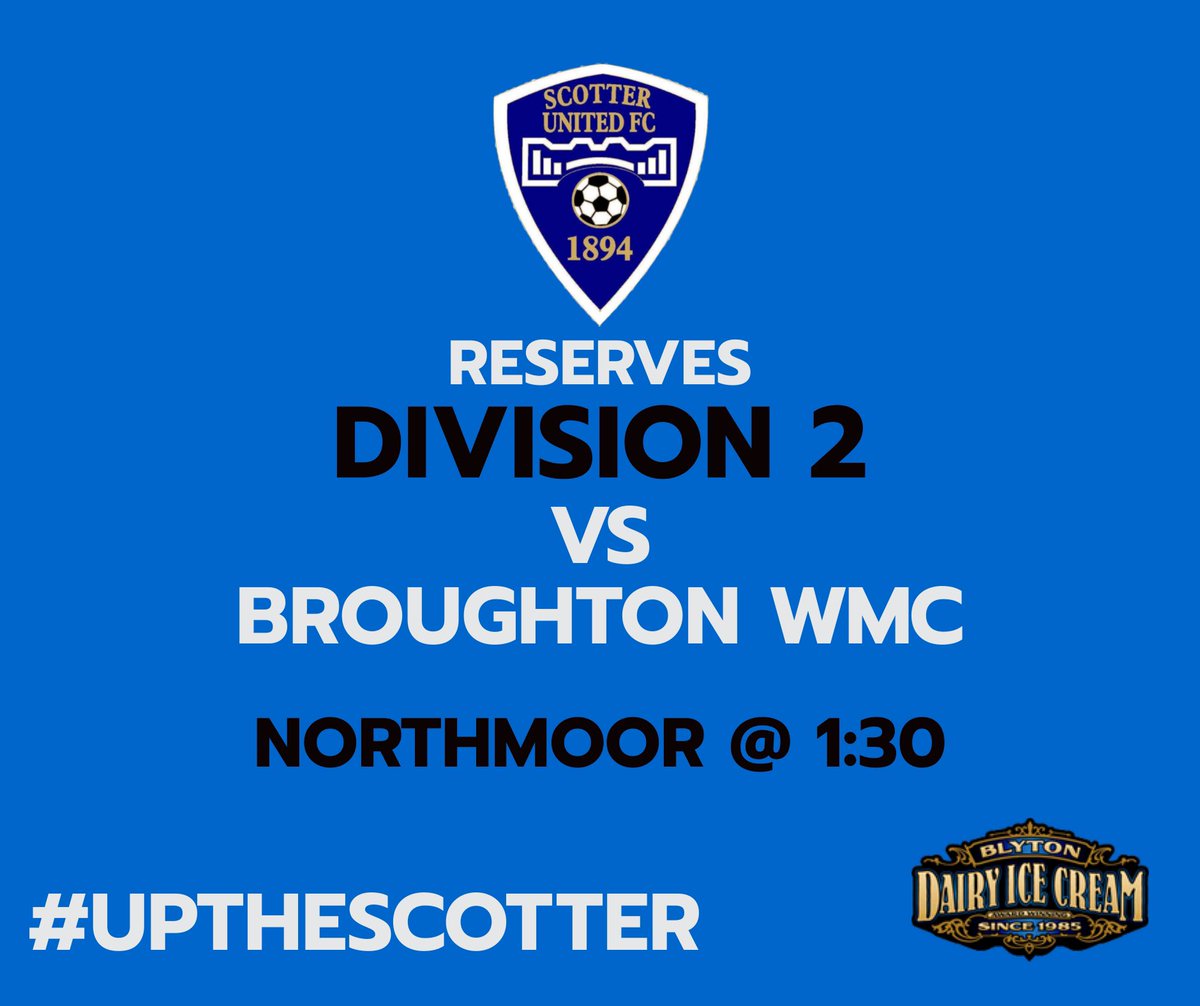 Scotter United (@scotterunited) on Twitter photo Tests all round
The 1st team take on league rivals <a href="/BarnetbyFc/">Barnetby United FC</a> in the Semi-finals of the Hospital Cup on their turf while the Reserves welcome <a href="/BroughtonWmfc/">Broughton WMC Official</a> to Northmoor.
KO - 1.30
⚽️ - <a href="/BLYTONIC/">Blyton Ice Cream</a>
🍺 - <a href="/gkscotter/">The Gamekeeper Scotter</a>
#matchday #scotter #northmoor #uts #letsgo #reserves #United Tests all round
The 1st team take on league rivals <a href="/BarnetbyFc/">Barnetby United FC</a> in the Semi-finals of the Hospital Cup on their turf while the Reserves welcome <a href="/BroughtonWmfc/">Broughton WMC Official</a> to Northmoor.
KO - 1.30
⚽️ - <a href="/BLYTONIC/">Blyton Ice Cream</a>
🍺 - <a href="/gkscotter/">The Gamekeeper Scotter</a>
#matchday #scotter #northmoor #uts #letsgo #reserves #United