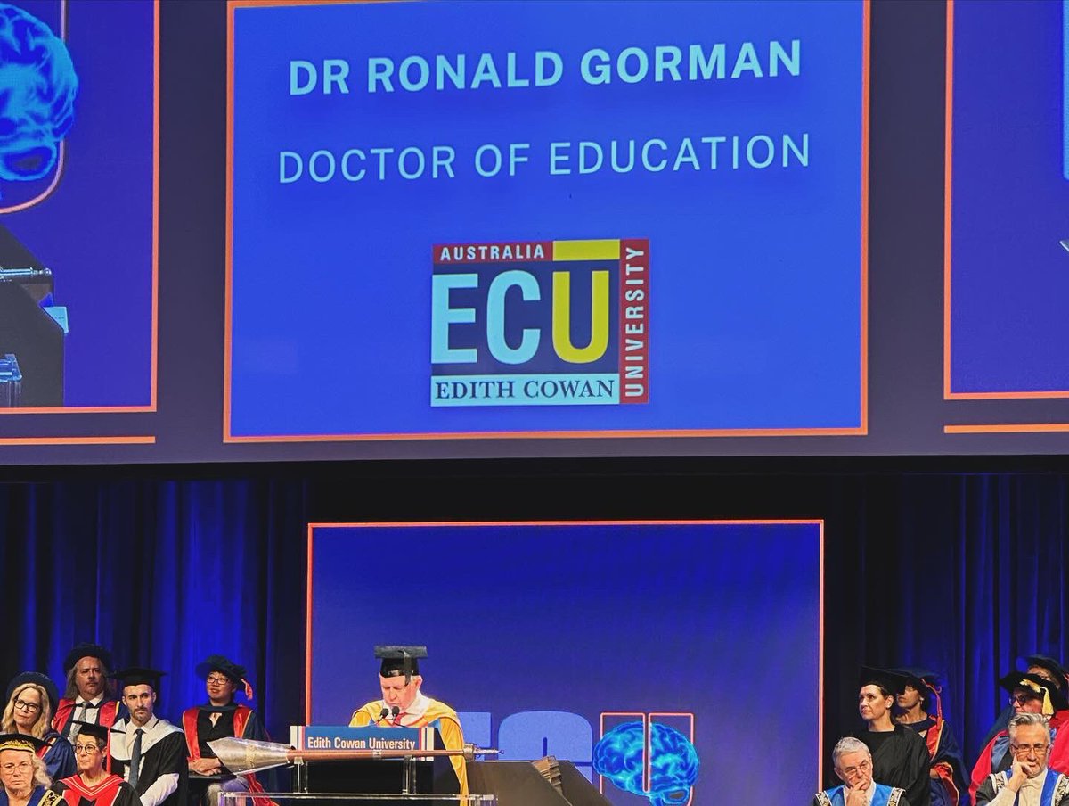 PatrickGormanMP's tweet photo. Meet Doctor Ron Gorman 🎓. 

Today my dad was recognised as an honorary Doctor of Education by Edith Cowan University. 

In his speech he said “My focus will be ‘that teaching is political – it creates, for all children and young people, opportunity in life and carries our planet into a positive future for all.”

So proud.