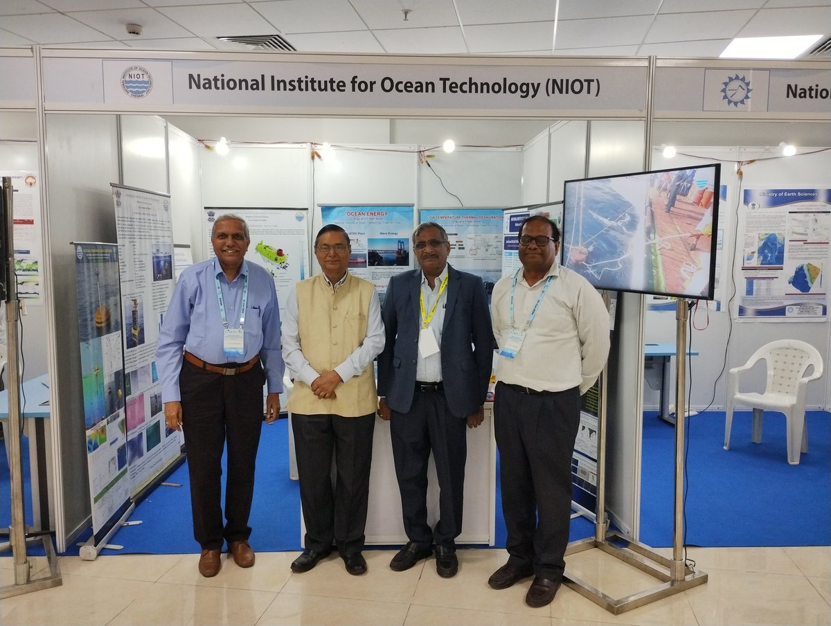 'Thrilled to be part of IO-CON 2024 conference at INCOIS, where @MoesNiot groundbreaking exhibit is turning heads! Honoured by the presence of the distinguished Stalwarts of Ocean Technology. 🌊⚙️ #OceanTech #IOCON2024  #NIOT' Dr. Tata Sudhakar 
Dr. @gammadass Dr.@atmanandma