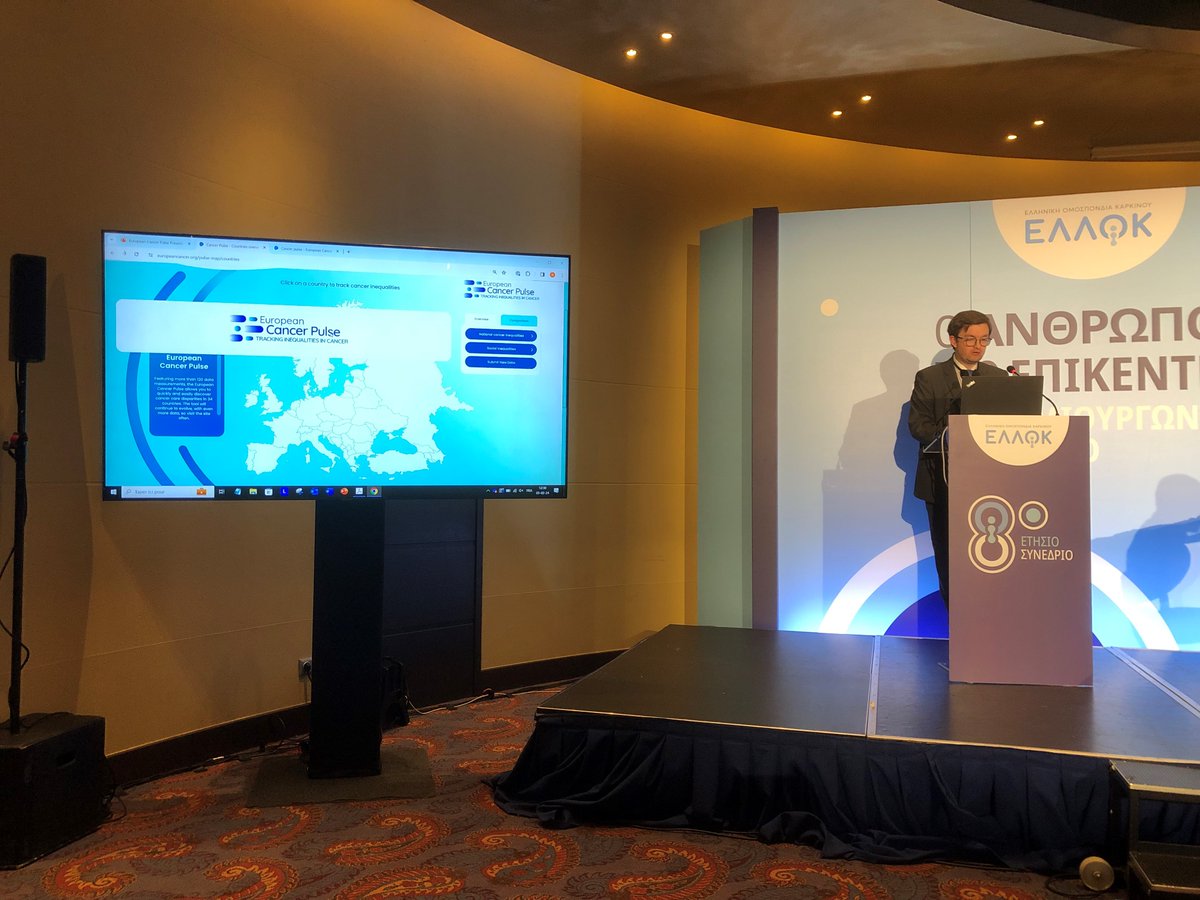 EuropeanCancer's tweet photo. ECO’s Norbert Couespel demonstrating the #EuropeanCancerPulse

➡️A data visualisation tool designed to help #CloseTheCareGap 📊

👩‍💻📱View #CancerCare inequalities across Europe!

🆕Be sure to check out the Country Reports 🇬🇷🇸🇰
https://t.co/awnyZdK01G https://t.co/XDbq002Vnf