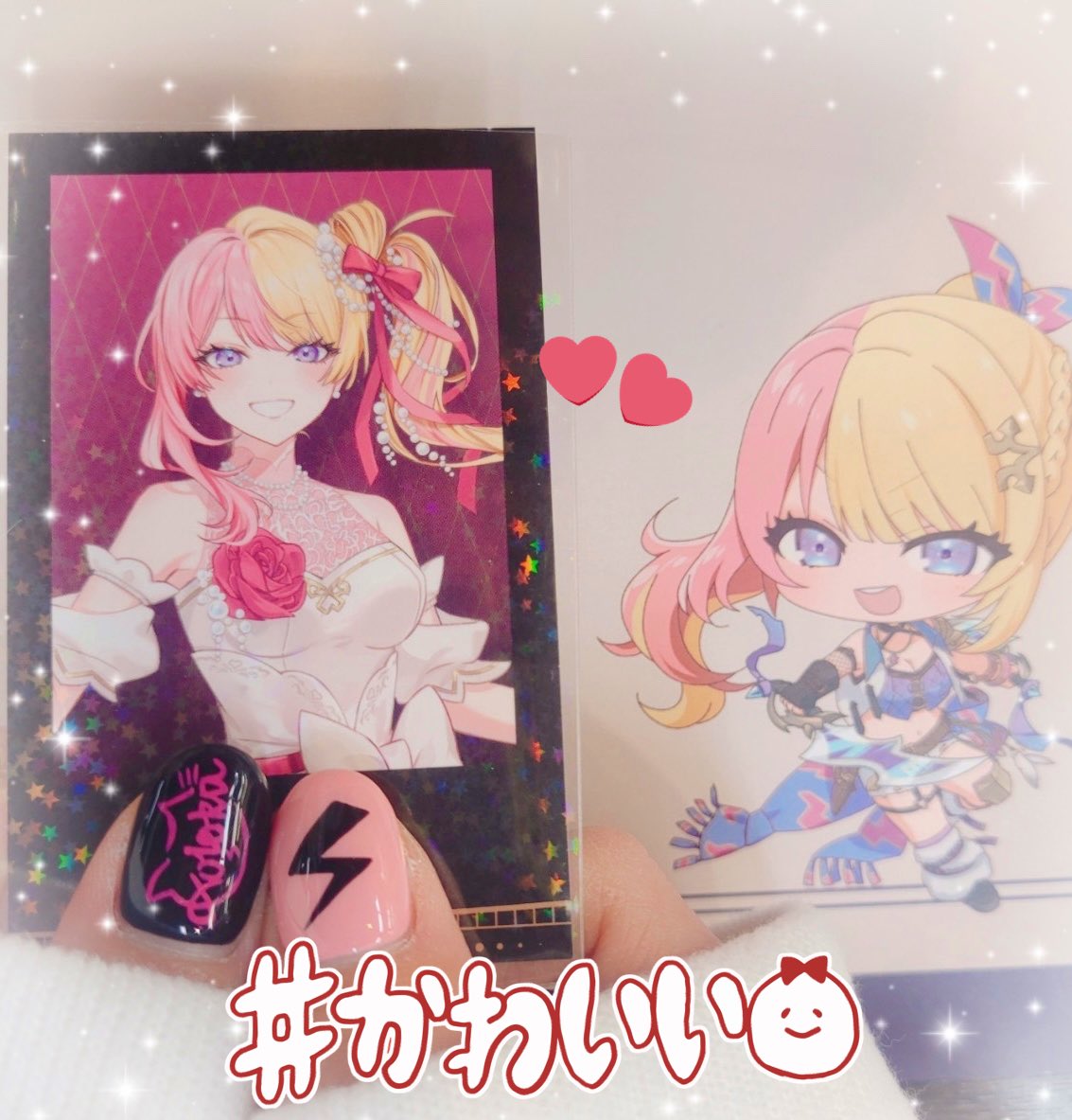「カフェの為にコトカちゃんネイルにした✧*。コトカぱぺもおでかけ仕様でめちゃ可愛い」|ゆめのころなੈ✩4/2 ﾌﾟﾘ90のイラスト