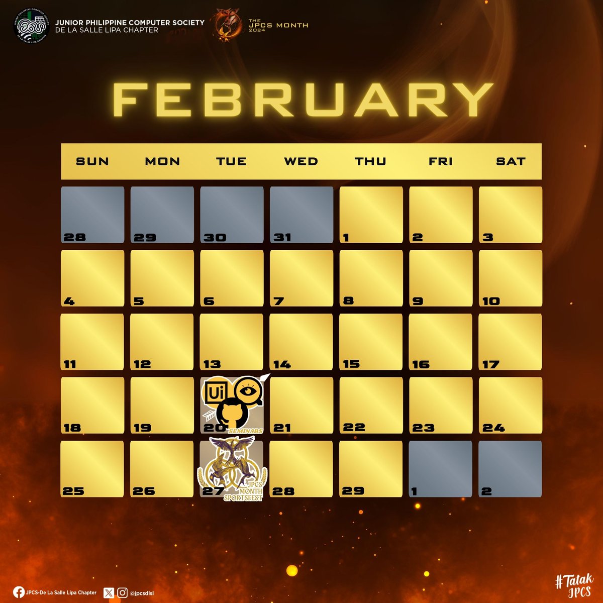 jpcsdlsl's tweet photo. JPCS Month 2024 is here, and the arena is set for a thrilling lineup!

Gear up for the Coastal Cleanup, – a quest to preserve our districts. On February 20, join the tech revolution in 'Let's GIT it' - a seminar on GitHub, a survival skill for the tech arena,— https://t.co/ffUugCJDV0