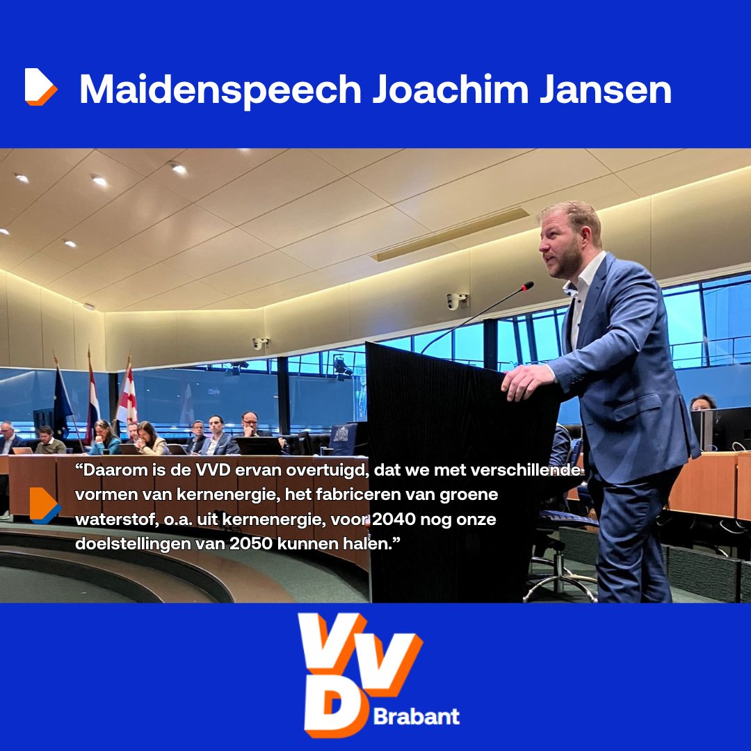 Ook heeft ons Statenlid Joachim Jansen zijn maidenspeech gehouden in het debat over het rapport van de Zuidelijke Rekenkamer over de voortgang van de energietransitie.

#VVDBrabant (2/2)