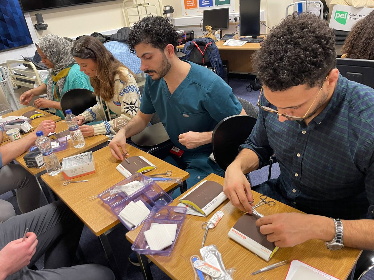 CaraiosaH's tweet photo. A successful launch of our first surgical skills simulation night for NCHDs this Thursday, a great opportunity to test suturing and laparoscopic skills using augmented reality @MelleyBridget @SurgeryUhw @LiamDevane @nnifhoghlu  @JNJNews @ethicon https://t.co/j9MAkNRKyv
