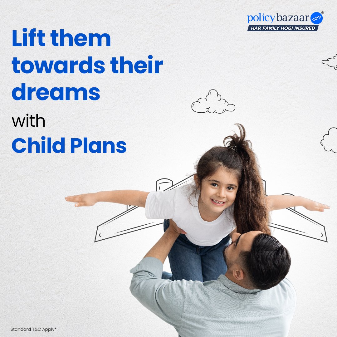 policybazaar's tweet image. Propel their flight even in your absence with Child Plans from Policybazaar.

#Policybazaar #childinsurance #insurance #insuranceagent