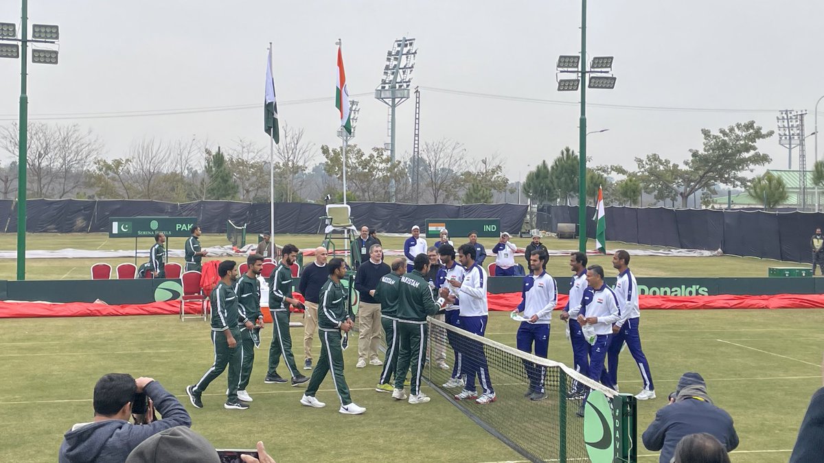 SamGSherman's tweet image. Brilliant Davis Cup tie between India and Pakistan - the first hosted in Pakistan in 60 years!