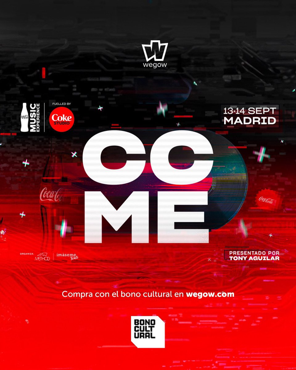 wegowES's tweet photo. 💥VUELVE EL CCME A MADRID💥

Puedes hacerte con tus entradas en #WEGOW canjeando tu BONO CULTURAL 

Aquí 🔗  https://t.co/FWj4JrhhPJ https://t.co/25dA1gP44X