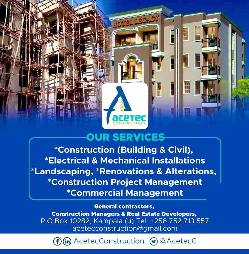 AceArinaitwe's tweet photo. This is what I enjoy doing. Construction excellence ποΈ @AcetecC . What is your trade? #Construction #constructionmanager #mrics #qs #Uganda #chartered #surveyor https://t.co/uaLbJil1yb