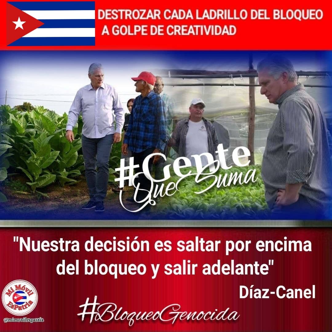 SucelF1's tweet photo. @mimovilespatria @DiazCanelB @PartidoPCC @MMarreroCruz @DrRobertoMOjeda @OPJMCuba @cdr_cuba @FeuCuba @UJCdeCuba @FMC_Cuba @Cuba_PorSiempre "Nada ha sido fácil para Cuba.  Tampoco lo ha sido para los enemigos de la Revolución, que lo han intentado todo y en todo han fracasado..." ✍️ @DiazCanelB 
#BloqueoGenocida 
#MiMóvilEsPatria https://t.co/SiCB9VgL79