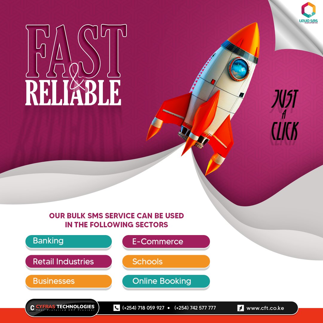 CyfrasTech's tweet photo. Bulk SMS Marketing is an effective communication method to stay in touch with your customers. Talk to us today for more! #bulksms #Mpesa #MasculinitySaturday #earthquake #EmbakasiFire #FreeMyPassport #10over10 #jkia #AzimioIsDead https://t.co/5J2kOxAXJN
