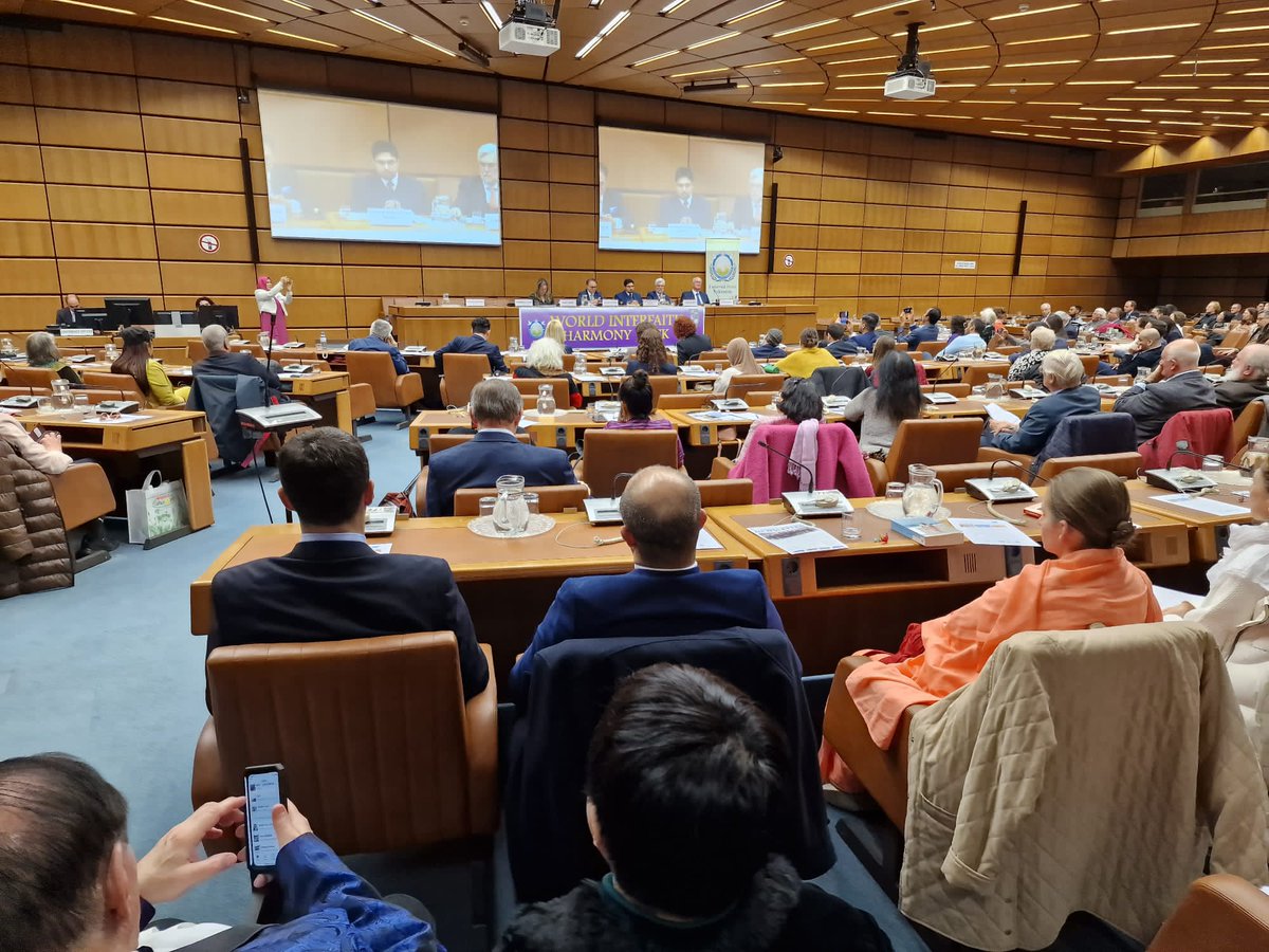 DrHussainQadri's tweet photo. UN Headquarters Austria Extends Prestigious Invitation to Prof. Dr. Hussain Mohi-ud-Din Qadri as Keynote Speaker and guest of honour for the World Interfaith Harmony Conference 2024 in Vienna"
Prof. Dr. Hussain Mohi-ud-din Qadri had the honor of being invited exclusively to the United Nations as an honorable keynote guest speaker for The World Interfaith Harmony Conference 2024 held at The United Nations Headquarters in Vienna. This event brings together notable figures with deep insights into religion from around the world.

World Interfaith Harmony Week is an annual event held during the first week of February, since the General Assembly designation in 2010. The General Assembly pointed out that mutual understanding and interreligious dialogue constitute important dimensions of a culture of peace and established World Interfaith Harmony Week as a way to promote harmony between all people regardless of their faith.

In his speech, Prof. Dr. Hussain Mohiuddin Qadri shared a historical account from the time of the Prophet Muhammad (peace be upon him), recounting the challenges faced by early Muslims (Sahaba) under Meccan persecution. He highlighted the Prophet's guidance, urging them to migrate to Byzantine lands ruled by a Christian king, referred to as a land of truth in the Quran. Among the migrants were the respected Caliph Usman bin Affan (RA) and the Prophet's daughter, emphasizing the shared experiences and pursuit of truth across different faiths and regions.

Moreover, he elucidated on the nuanced connotations of the term "tolerance," noting its subtle undertones of negativity. Instead, Dr. Hussain Mohi-ud-Din Qadri advocated for the adoption of the phrase "mutual love" to foster a more positive and harmonious environment.
Professor Dr. Hussain Mohi-ud-Din Qadri's discourse culminated with a poignant reference to the venerable founder of Pakistan, Mohammad Ali Jinnah. In his seminal address on August 11, 1947, Jinnah unequivocally ensured the liberty of minorities in Pakistan, articulating, "You are emancipated; at liberty to visit your temples, mosques, or any other sanctuaries within the confines of the State of Pakistan."