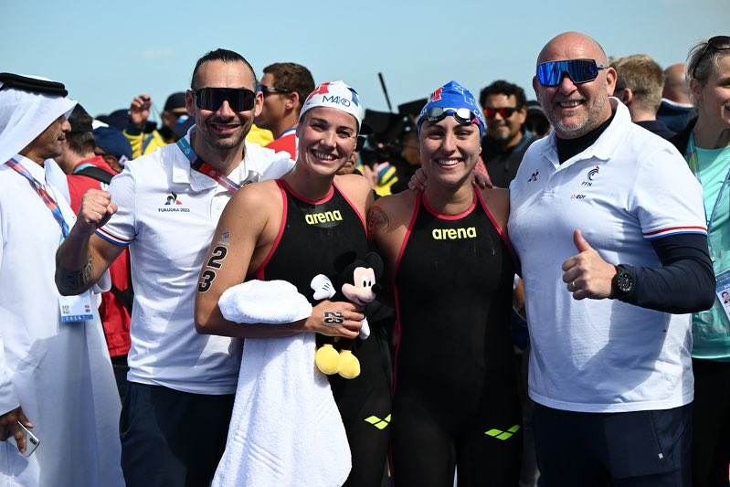 #EnDirect #Doha2024 #EauLibre 🎯 MISSION ACCOMPLIE ! Caroline JOUISSE et Océane CASSIGNOL se qualifient aux Jeux Olympiques de @Paris2024 en terminant respectivement 7e et 10e du 10km. BRAVO LES FILLES 👏🏼🇫🇷 #TeamFrance #TeamFFN 📸 KMSP/S.KEMPINAIRE