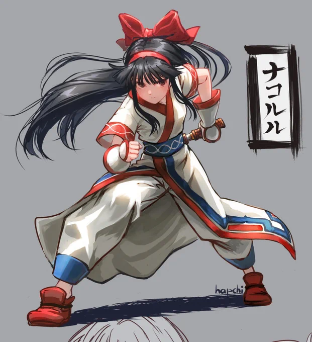 YouTubeで流れてきたサムライスピリッツの歴史動画を見たら描きたくなりました!#ナコルル  