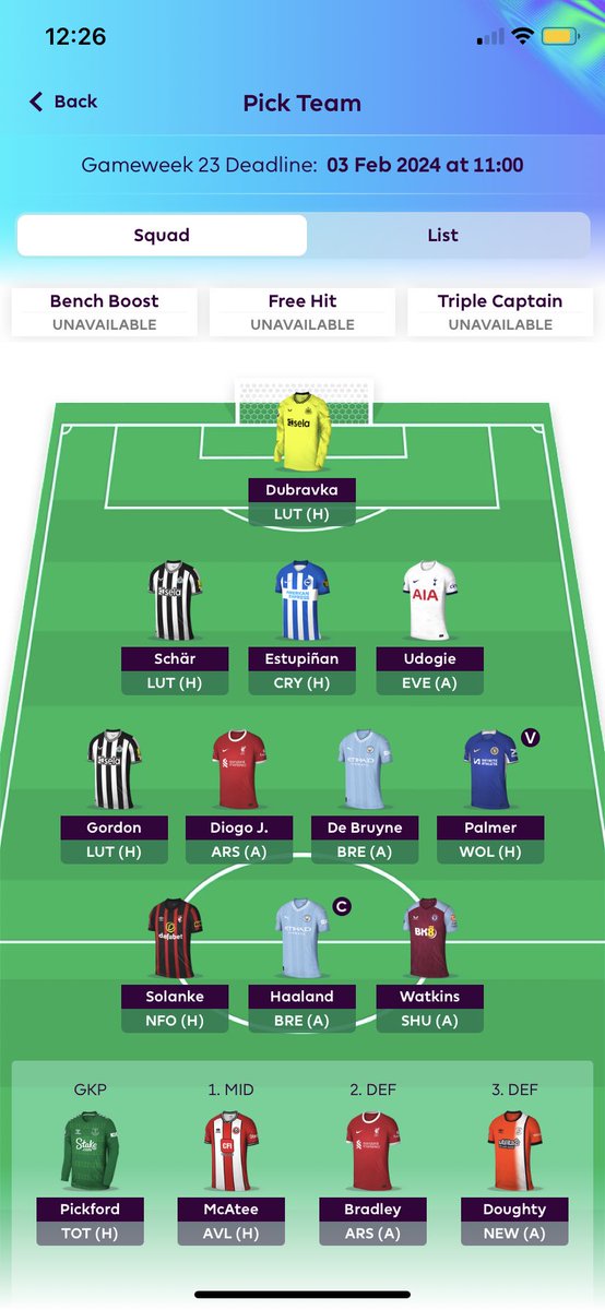 FPLtic's tweet image. Wildcard active after a horrible GW.

Haaland 🧢 again.. 

Best of luck all!

#FPL #FPLCommunity