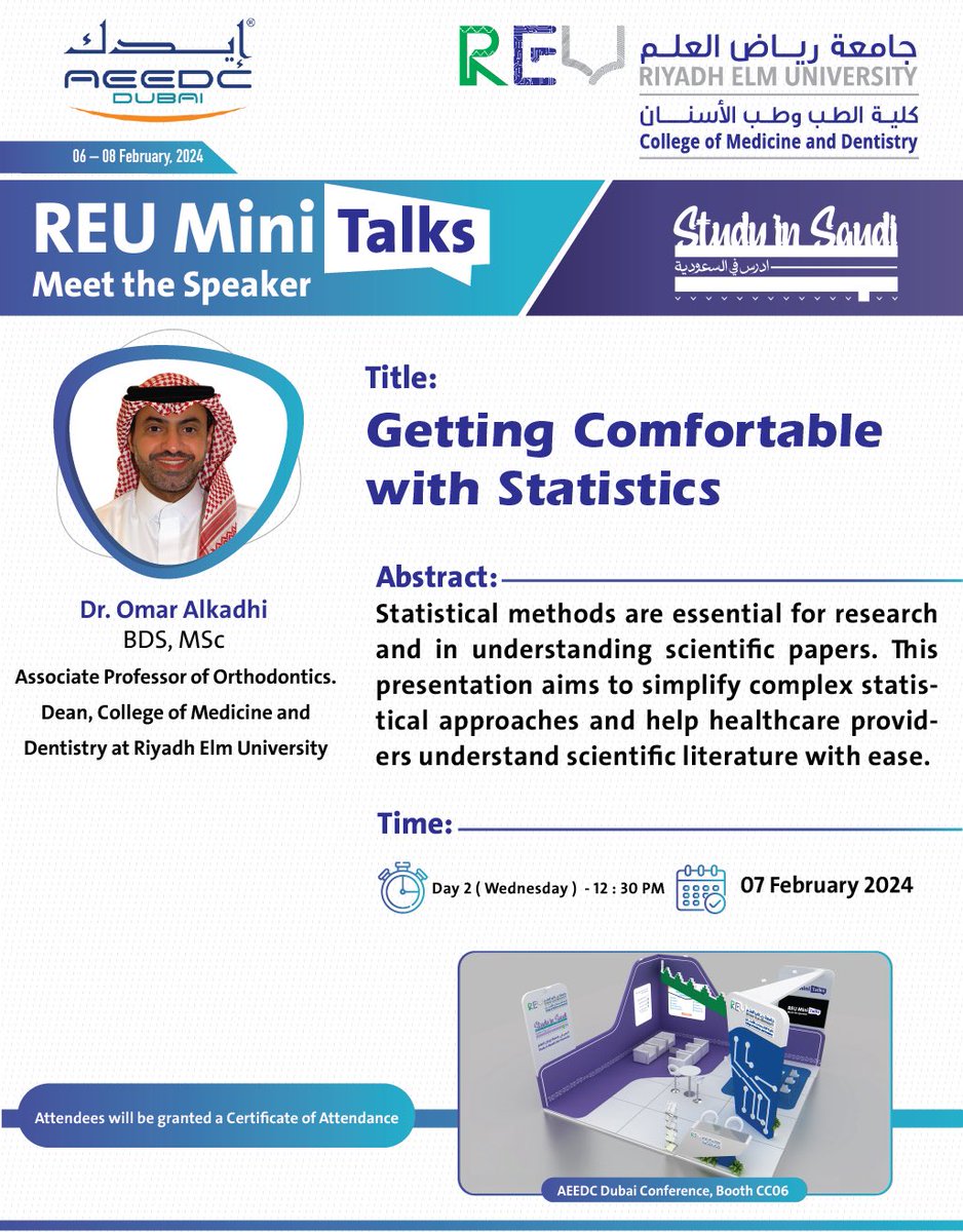 RiyadhElmU's tweet photo. البرنامج العلمي لليوم الثاني لفعالية REU Mini-Talks

يوم الاربعاء ٧ فبراير 
 - زورونا يوميا في الجناح رقم CC06
* شهادات للحضور *
#جامعة_رياض_العلم 

@AEEDCDubai https://t.co/hVMYmca3vM