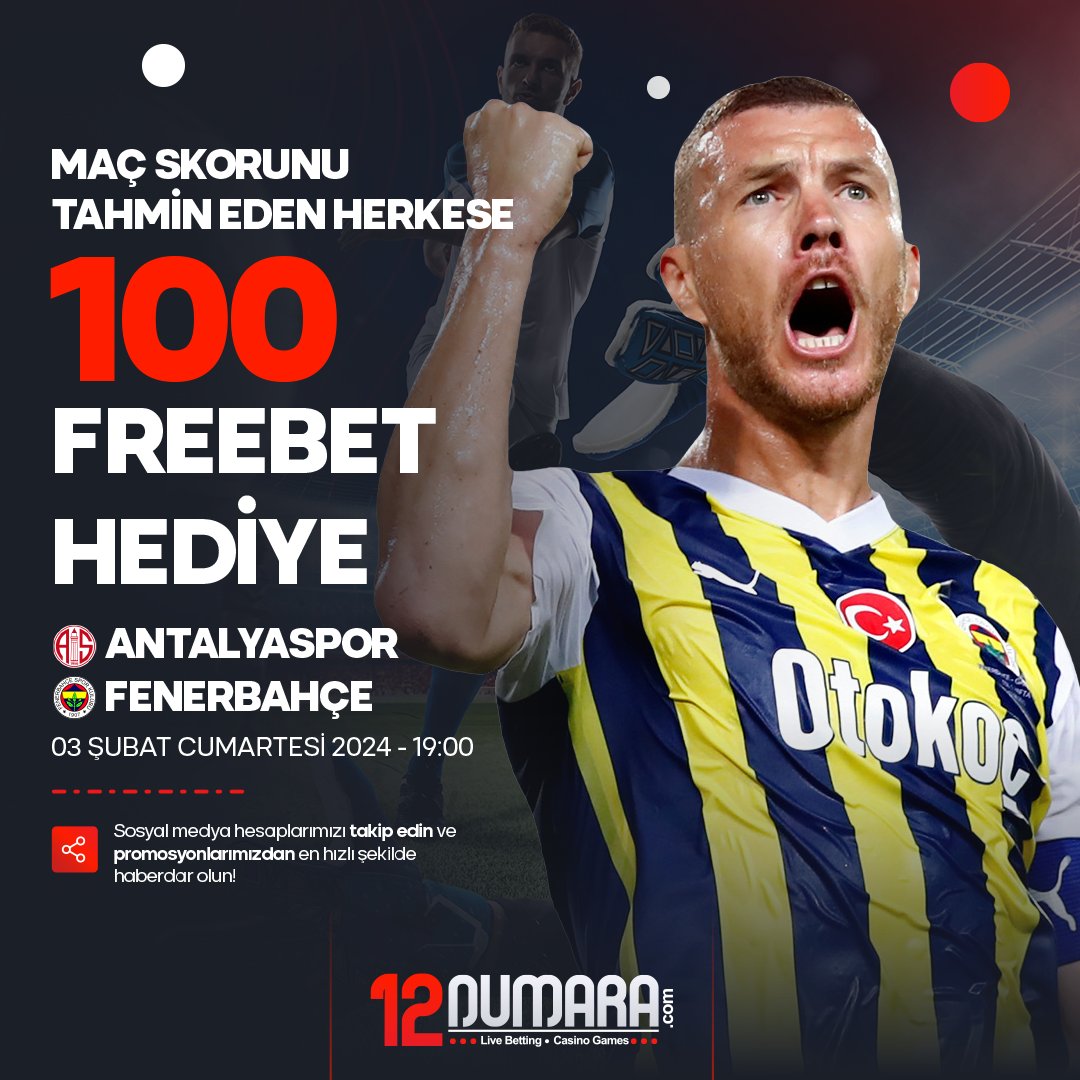 onikinumarax's tweet photo. 💠FENERBAHÇE VS ANTALYASPOR Maç Etkinliği   

⚽️Maç sonucunu tahmin eden herkese 100 FREEBET Hediye! 🎀 

Katılım için:  🔗Katılım Formu :https://t.co/c4YnnEDpyC

 ⚠️Lütfen formu yalnızca bir kez doldurunuz! https://t.co/9B2jvnFBNy