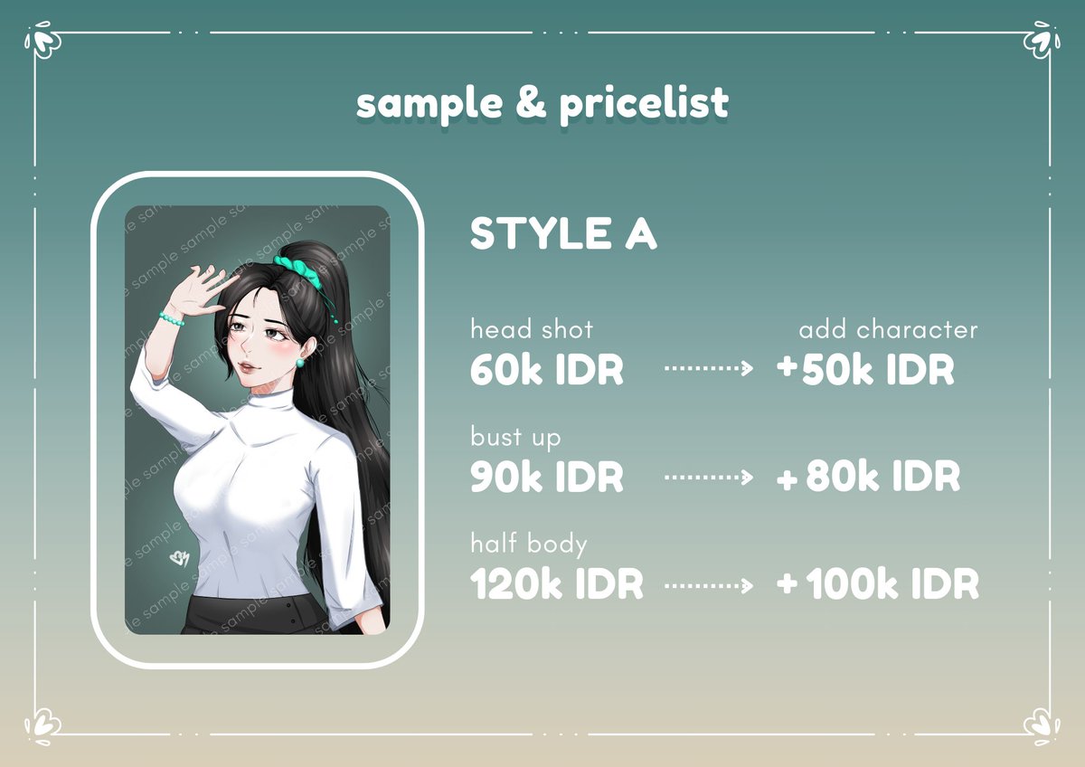 dwimskyy's tweet photo. [ Rt's and like are very appreciated ~ ! *ੈ° 🤍 ]

Hellooo! finally I'm opening my first art commission for local only~ 🇮🇩
Jika kamu berminat untuk order dan ingin tanya-tanya, DM ajaa ya!
Thank you 🤍

#artcommission #opencomissions #comissionsopen #artidn #zonauang https://t.co/z3HaA8vHzf