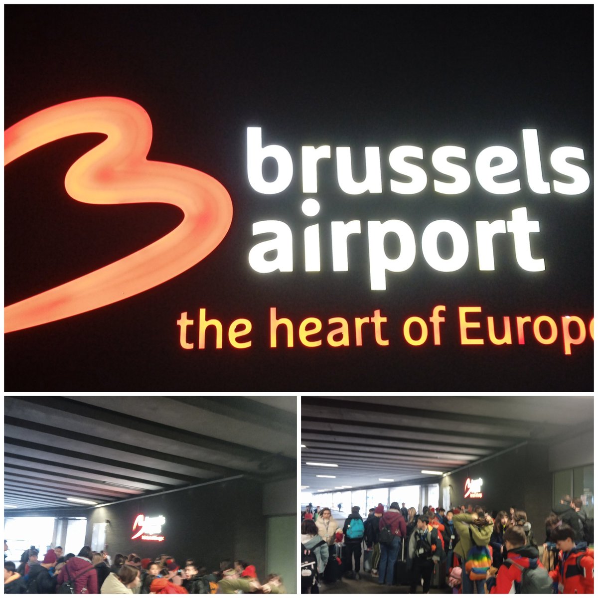 L'alumnat del viatge d'estudis Erasmus a #Bruxelles ja es troba a l'aerport. En hores #volem cap a #Barcelona. @AfaFedacSantAnd @EscolesFEDAC .
