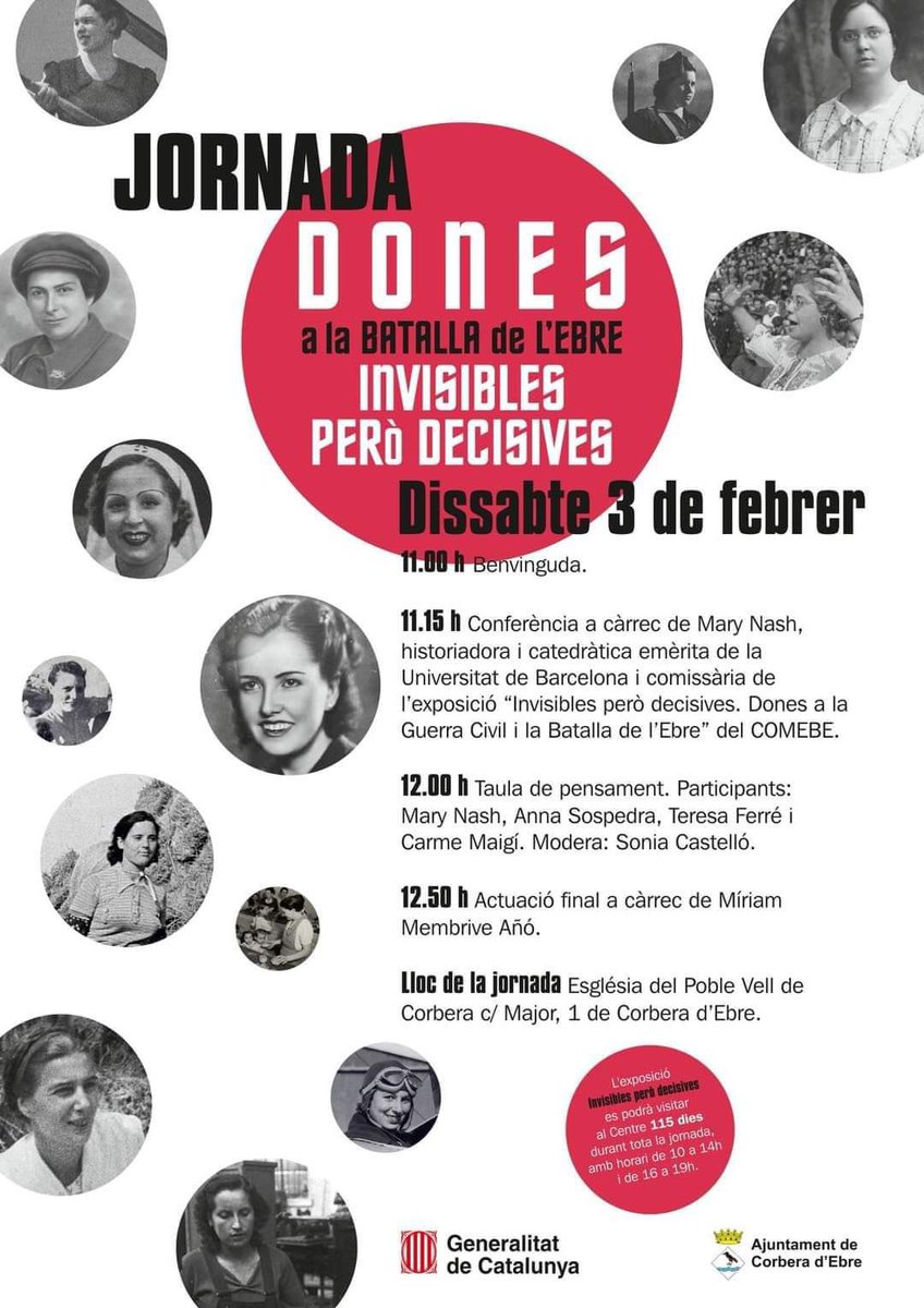DEMD-Ebre (@memoriaportes) on Twitter photo Gran acte feminista i de memòria avui al Poble Vell de Corbera “Les dones a la Batalla d’Ebre. Invisibles però decisives”. Queda molta feina a fer però l’acte d’avui i l’exposició de <a href="/BATALLAEBRE/">Espais de Memòria de la Batalla de l'Ebre - COMEBE</a> ens donen eines necessàries per persistir en un deure de memòria amb biaix de gènere Gran acte feminista i de memòria avui al Poble Vell de Corbera “Les dones a la Batalla d’Ebre. Invisibles però decisives”. Queda molta feina a fer però l’acte d’avui i l’exposició de <a href="/BATALLAEBRE/">Espais de Memòria de la Batalla de l'Ebre - COMEBE</a> ens donen eines necessàries per persistir en un deure de memòria amb biaix de gènere