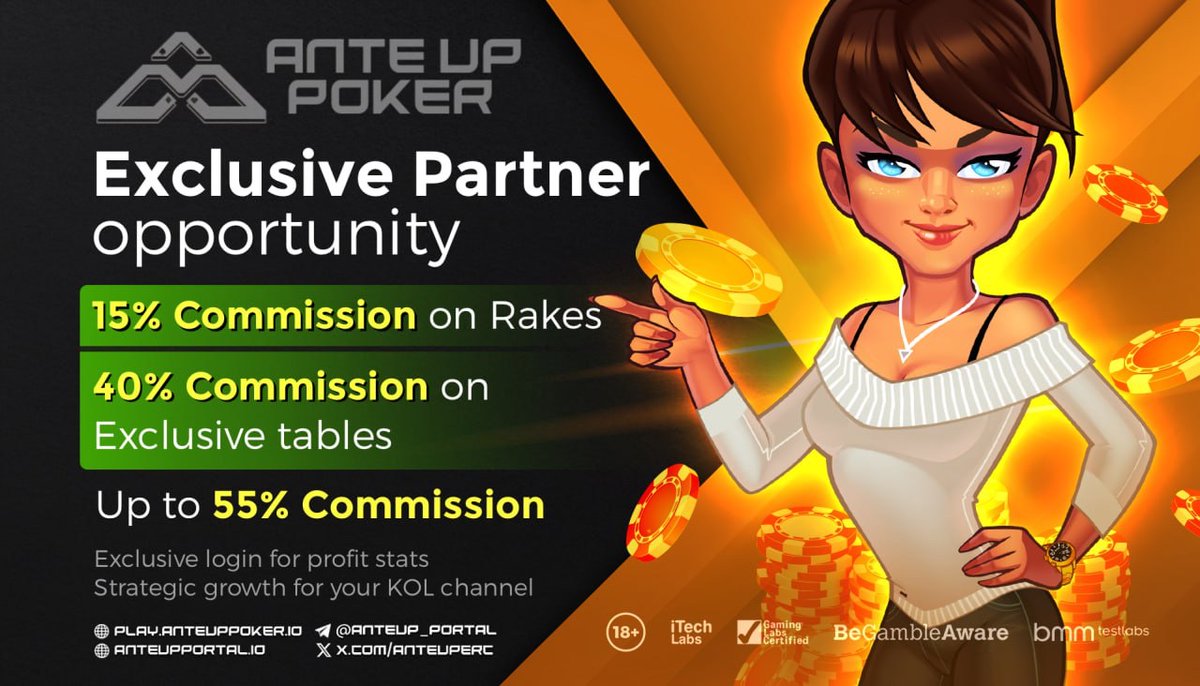 🌟 Attention KOLs & our valued community! AnteUp offers an exclusive partnership opportunity. 🚀 Refer a KOL to us and get $100 to play on our platform. It’s our way of saying thanks. For more info, DM t.me/RealCryptoMast…

#ETH #GambleFi #AnteUp