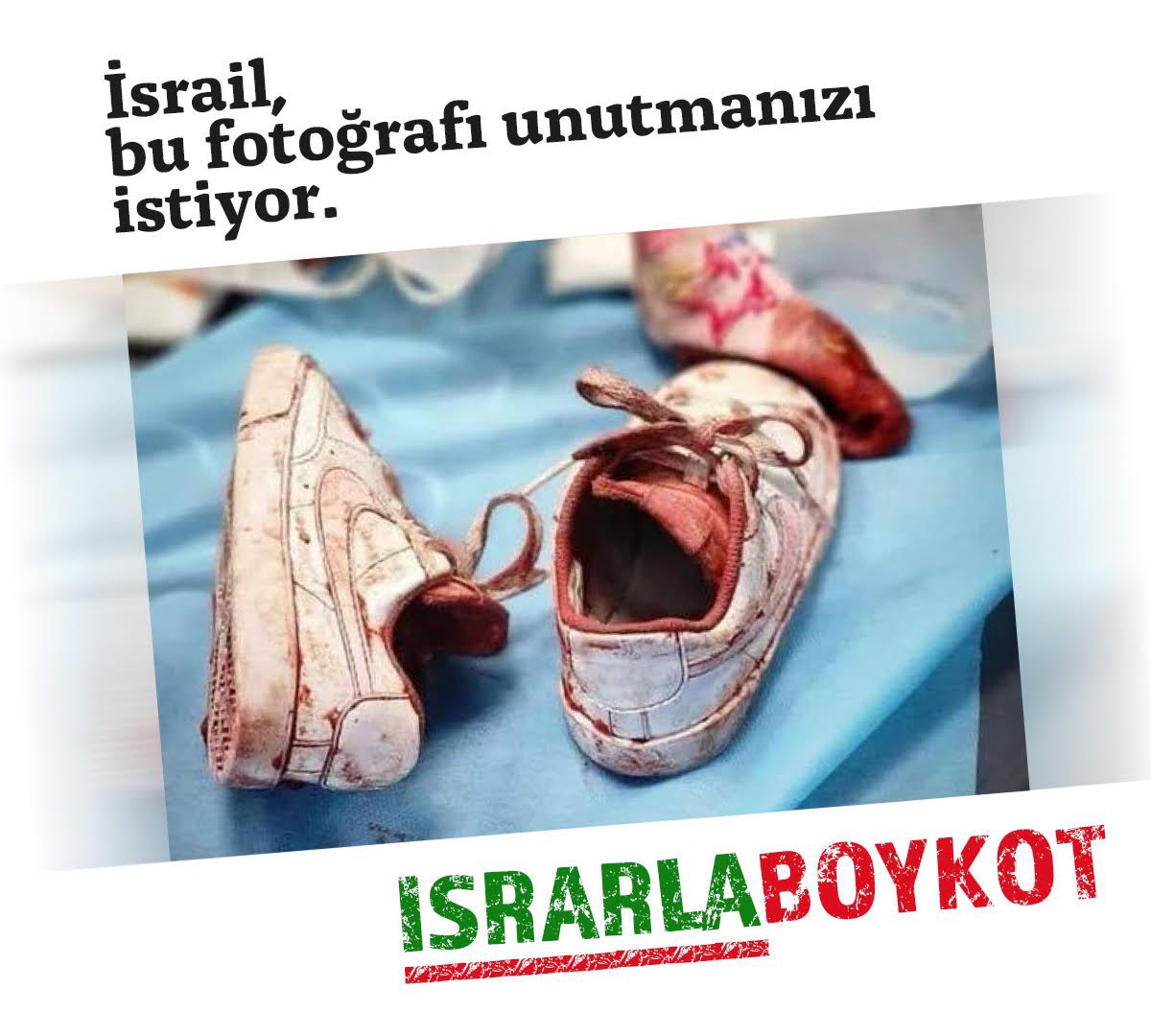 Bu fotoğrafı unutmayacağız. #IsrarlaBoykot