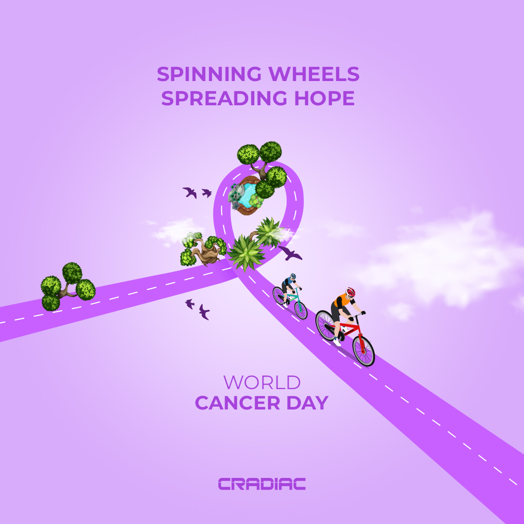 Cradiacbikes's tweet photo. "Turning the wheels of change, we spin hope into every corner. On #WorldCancerDay, let's unite in a powerful spin against cancer, spreading hope and resilience. 

Together, we ride towards a future without this relentless foe. 🚴‍♀️🌟 

#CancerAwareness #cradiac #CancerPrevention https://t.co/VYIiesSrDN