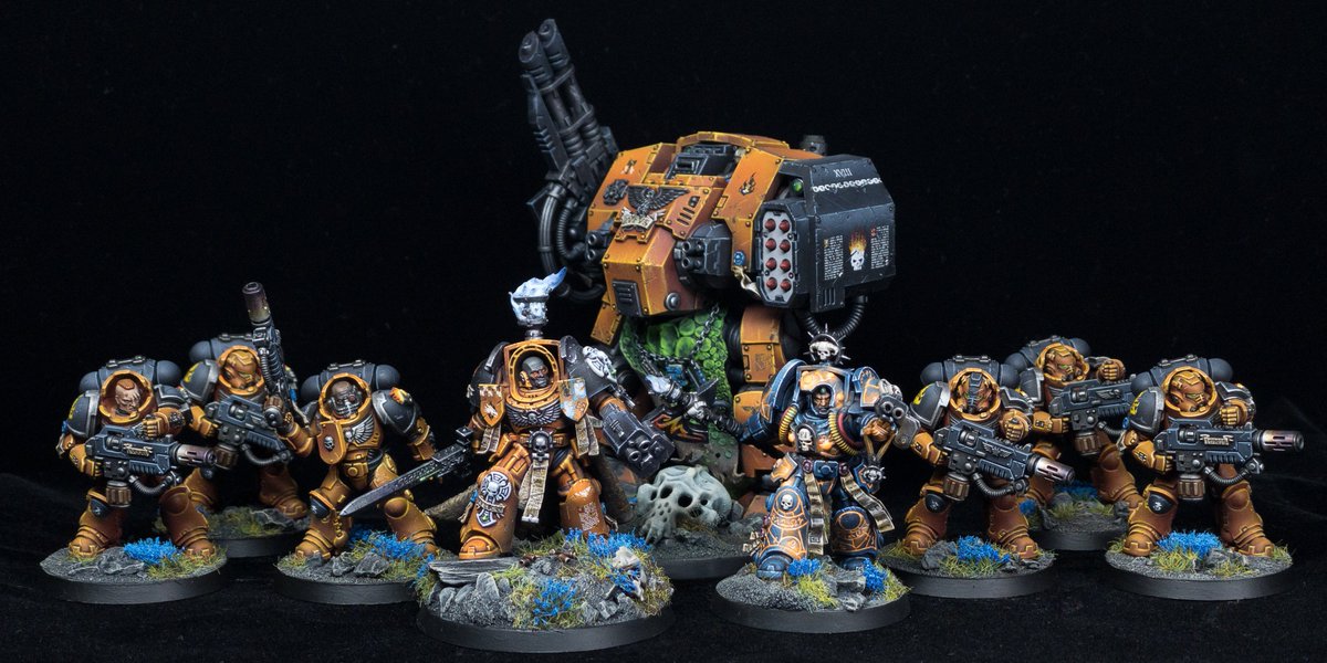 Family photo time! All the #SonsOfPrometheus so far 🔥 Homebrew Salamanders successors created with @CurlyJo12 

#AlliedAstartes #WarhammerCommunity