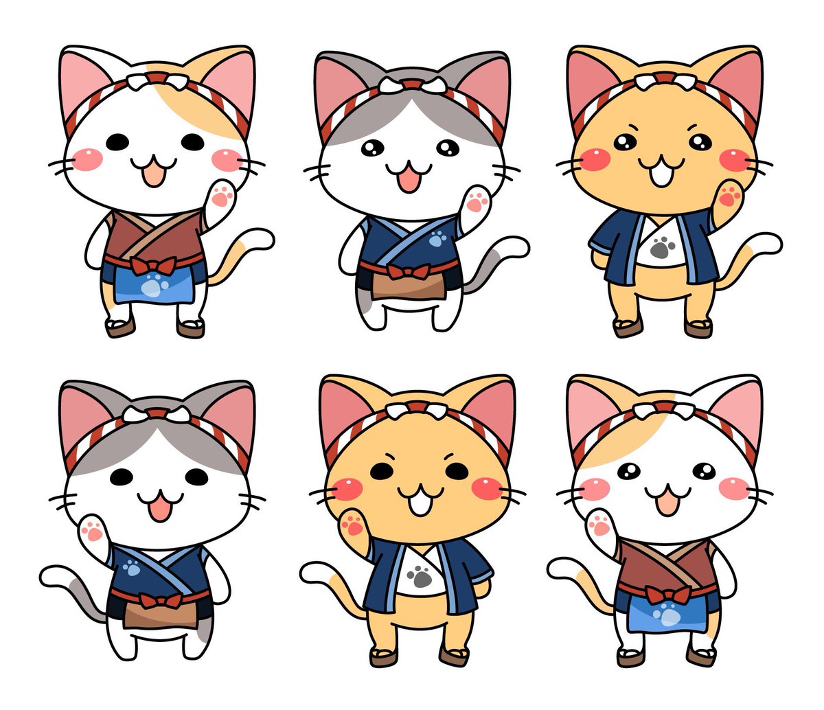 japanese clothes no humans happi cat white background simple background :3  illustration images