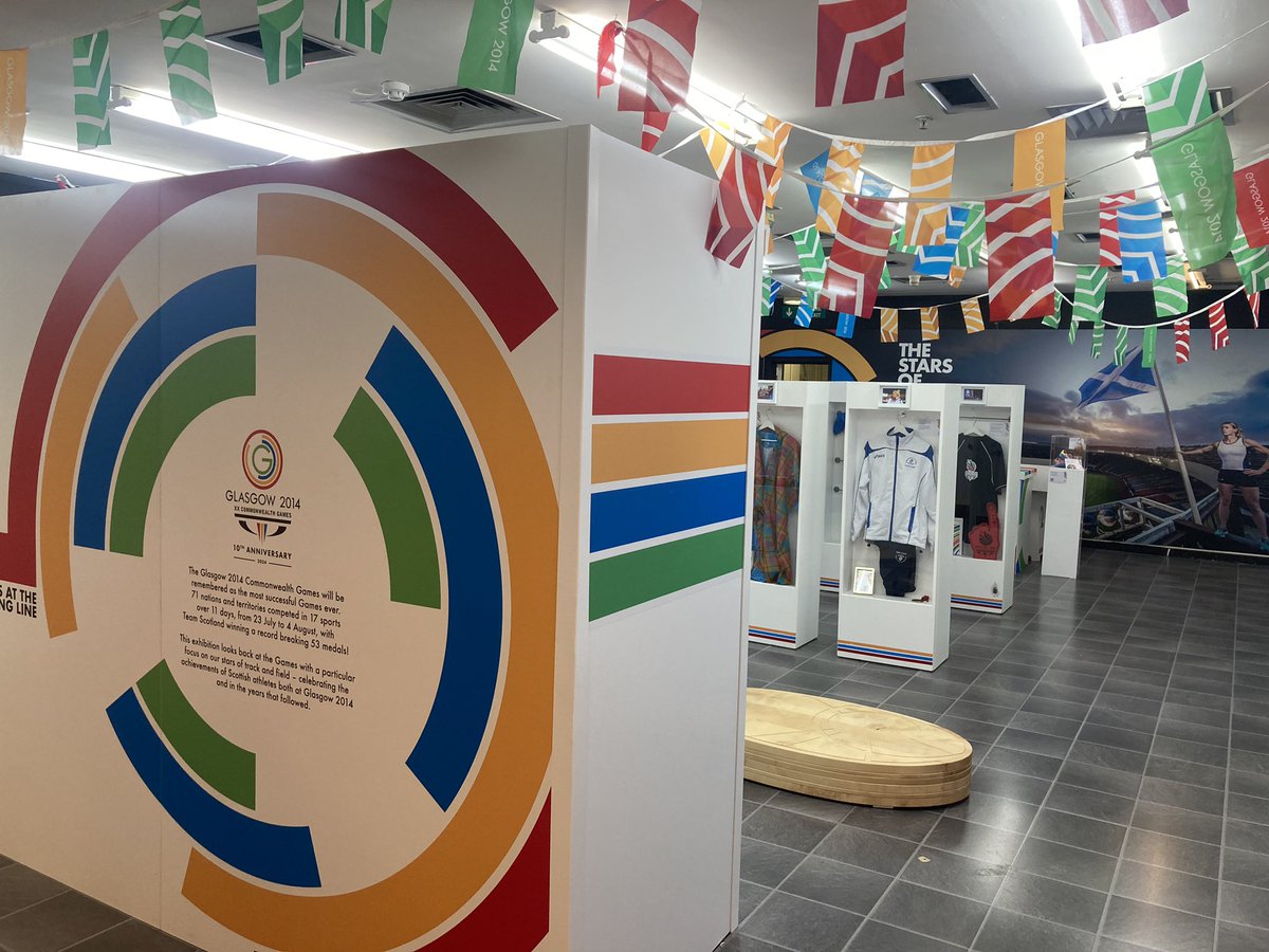 Team_Scotland's tweet photo. We are open!

The Stars of Track and Field is a free exhibition celebrating the 10 year anniversary of #Glasgow2014, with a special focus on athletics ahead of next month’s World Athletics Indoor Championships. 

Open 11am-6pm every day until Sunday 3rd March at St Enoch Centre https://t.co/EVPv4xvPI8