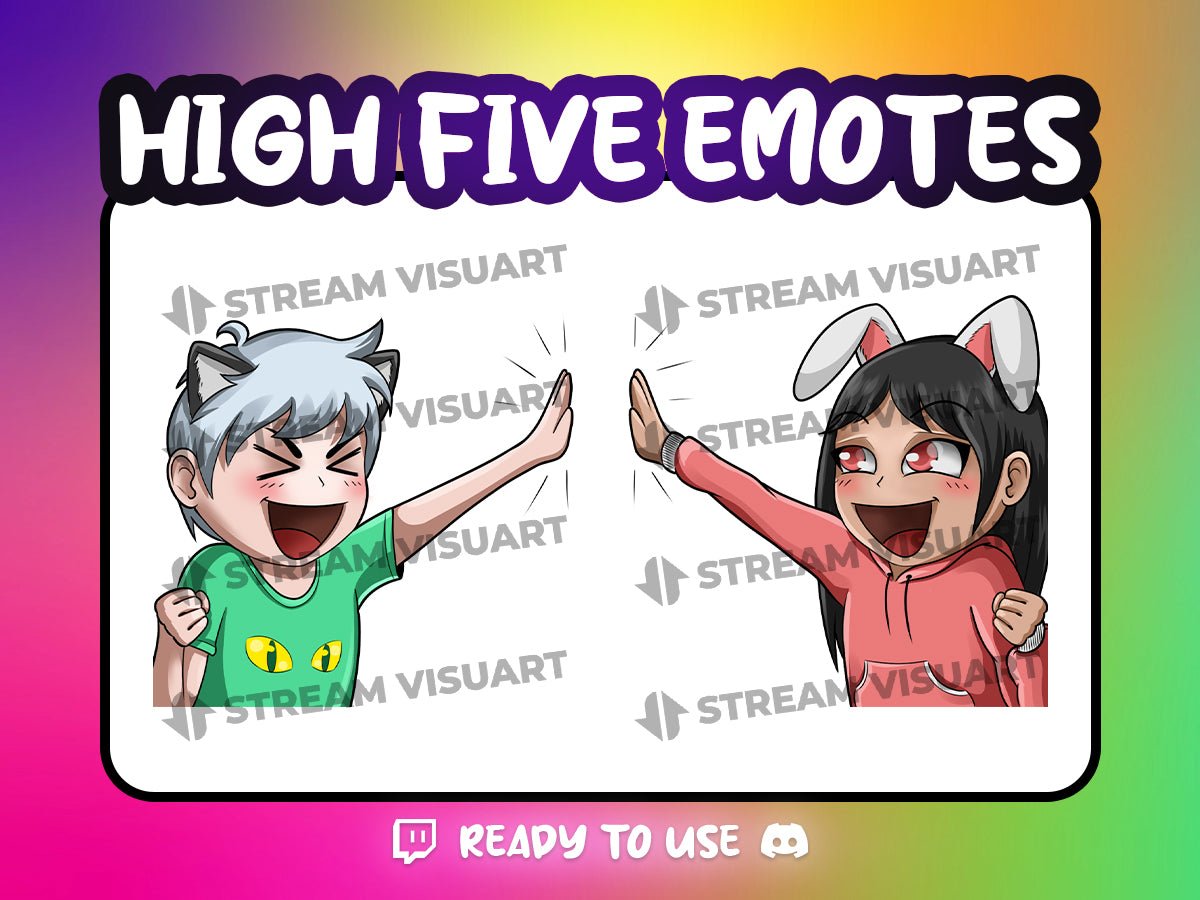 Elevate your stream engagement with our High Five Emotes 2-Pack 🙌 Instant download, easy import, and versatile use across Twitch, Discord, Youtube, and Facebook Gaming! #StreamersVisuals #EmotePower

👉 streamersvisuals.com/products/high-…
