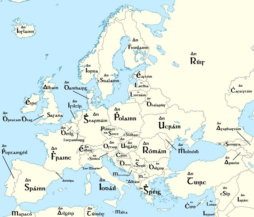 You know where you live but do you know your nation's name in Irish (Gaelic type)? Source: buff.ly/3ko4D5C