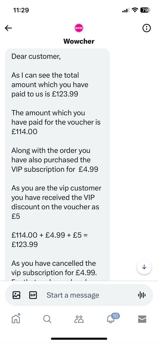 kevallenuk's tweet photo. So just so everyone is aware @wowcher  do now admit that the voucher was £114 and they DID over charge me .. see image.. hurray! But cus THEY suggested cancelling my VIP they have charged me the £5 discount they gave me. What a great fraudster untrustworthy firm.. so beware!! https://t.co/fn4xYhalRm
