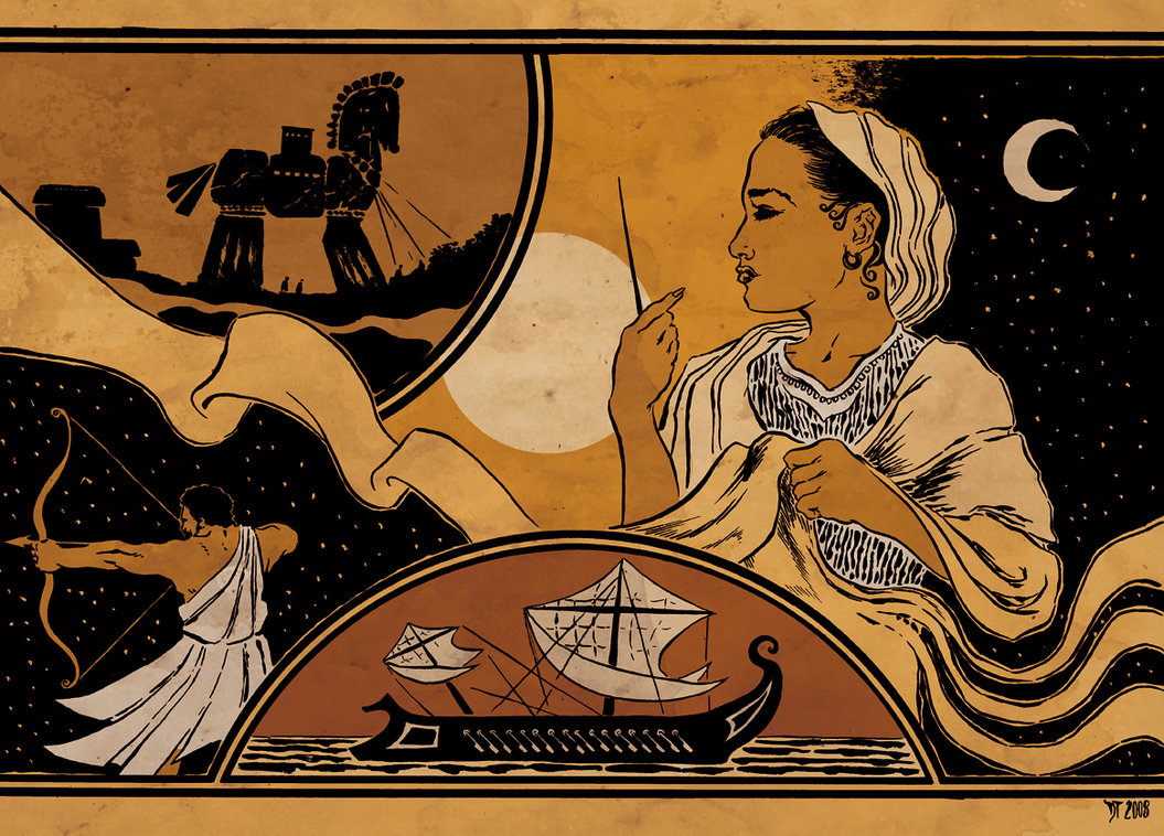 On #InternationalMissingPersonsDay2024, a marvellous visual imagining of what Penelope went through, inspired by red- and black-figured vase-painting and the Homeric Odyssey, by Argentinian illustrator Diego Tripodi
