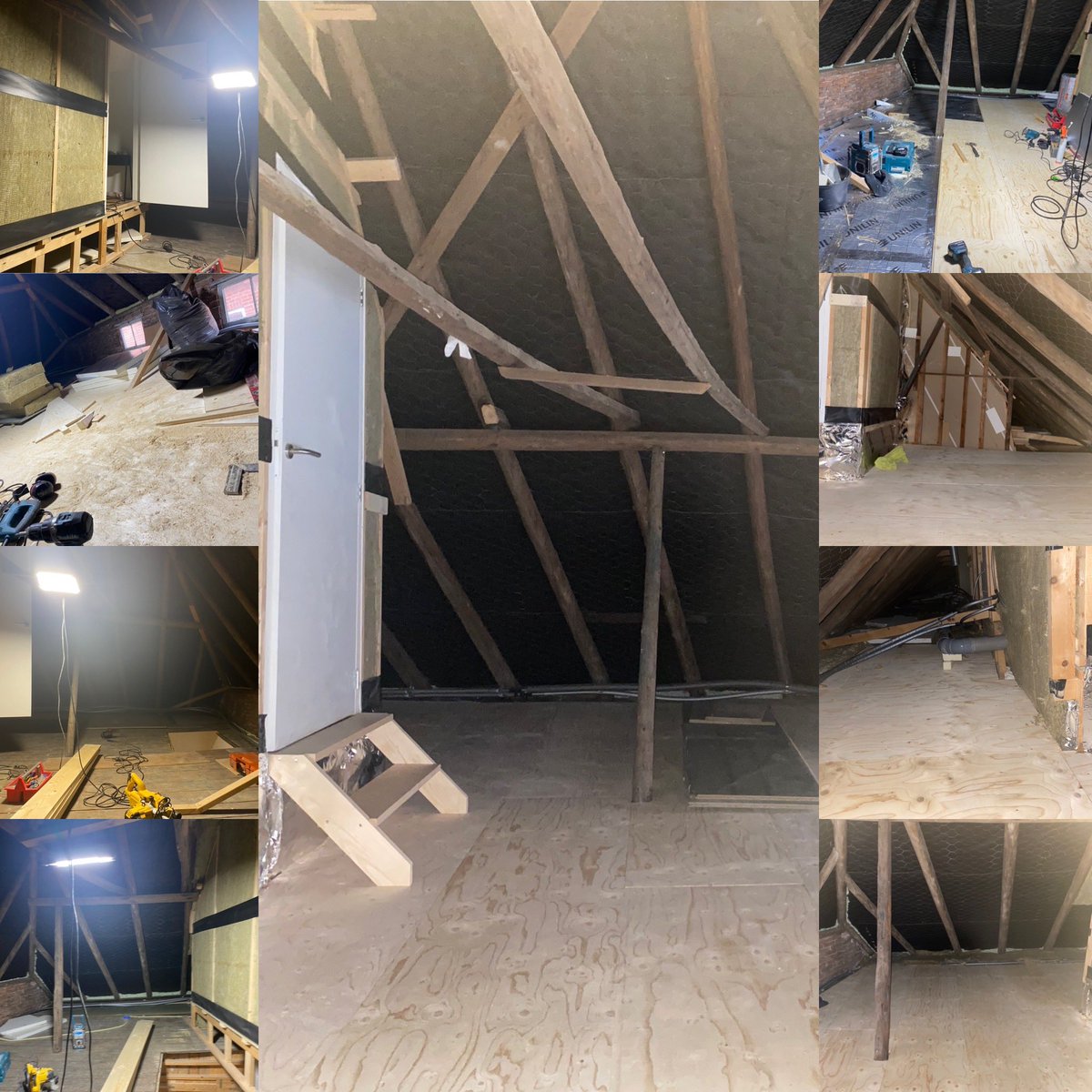 Niiraja's tweet photo. Verbouwingsupdate:
🤍plafond yogastudio hersteld
🤍verdiepingsvloer isoleren
🤍vloer 1e verdieping 

Credits voor de klusman. Volgende klus ga ik zelf doen (met hulp)

Wordt vervolgd 

#verbouwing #yogastudio #badnieuweschans #niiraja #🙏🏼 https://t.co/uK7CdXKb8r