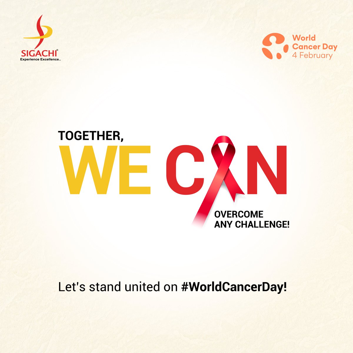 On World Cancer Day, we honor Sigachi's commitment to Cancer awareness. Together, we stand against cancer, offering hope and healing. #Sigachi #WorldCancerDay #TogetherWeCan