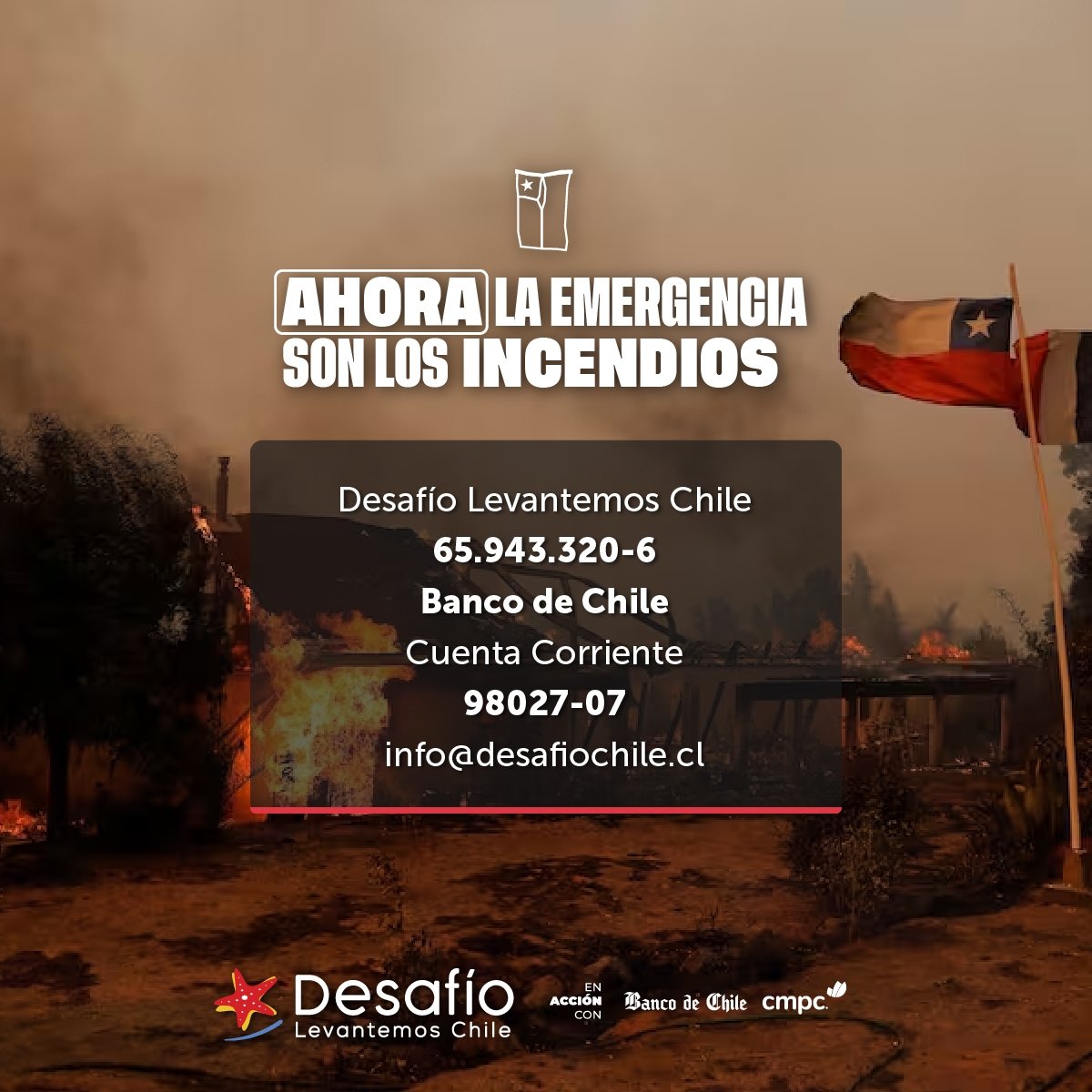 ⚠️EMERGENCIA ¡Ya estamos en acción y en terreno levantando necesidades por el voraz incendio en Viña del Mar! Pero necesitamos urgente de tu ayuda. ⬇️ ➡️ Dona ahora en bit.ly/3HITNUs