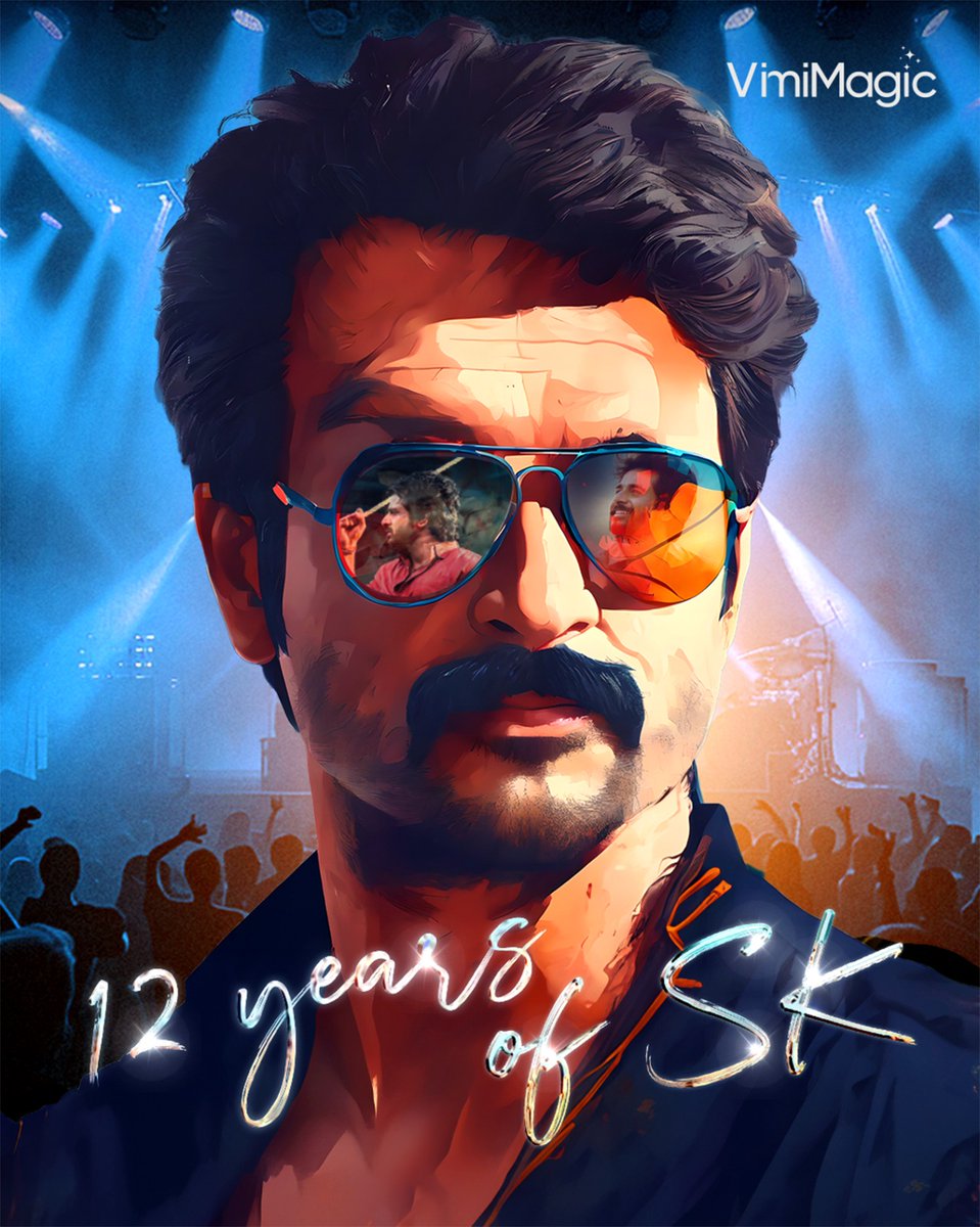 12 years in the world of cinema. You have won millions of hearts. Team VimiMagic wishes @Siva_Kartikeyan many more years of success. May you keep entertaining us.
#SK #12YearsofSelfMadeStarSK #sivakarthikeyan #12yearsofsivakarthikeyan #vimimagic #sivakarthikeyanillustration