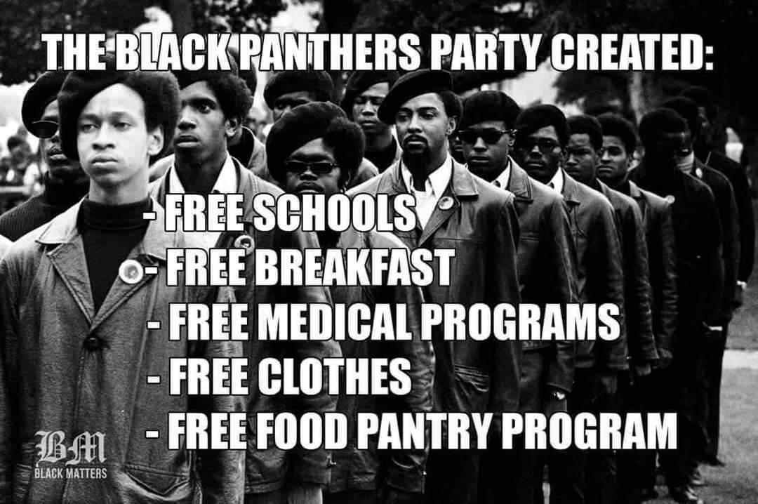 Due to racism experienced by African Americans, 
the Black Panther Party for Self Defence (1966-2016) was created as a self help organisation for the community. Targeted by COINTELPRO. #blackpantherparty #blackpantherpartyforselfdefense