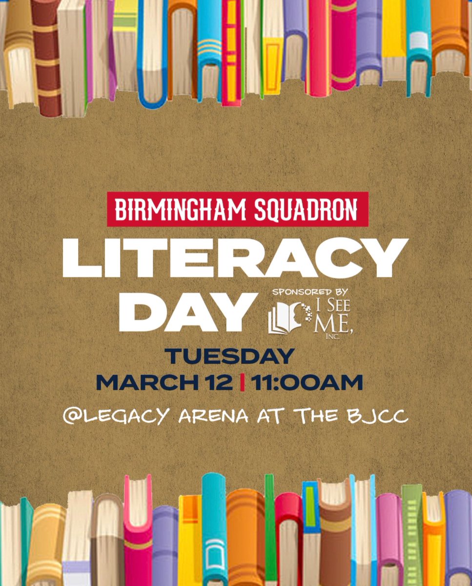 iseemeinc (@iseemeinc) on Twitter photo Come out to join us as we culminate, “Battle of the Books” with “Literacy Day”, March 12th at 11:00 am with the <a href="/GleagueSquadron/">Birmingham Squadron</a>. Watch “Battle of the Books” 3 top winners compete during halftime to win books for their school!! Come out to join us as we culminate, “Battle of the Books” with “Literacy Day”, March 12th at 11:00 am with the <a href="/GleagueSquadron/">Birmingham Squadron</a>. Watch “Battle of the Books” 3 top winners compete during halftime to win books for their school!!