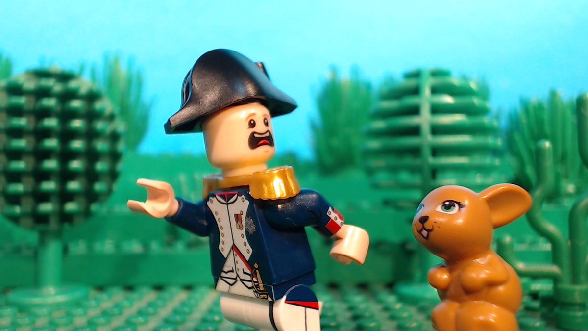 Napoleonicbrick's tweet photo. In July 1807, Napoleon was forced to flee the field in his carriage when attacked by an army of 3,000 rabbits. Read about it at https://t.co/WTjwabzC37 
#LEGO #napoleonicwars #afol #History #Napoleon #napoleonfilm #historyofwar https://t.co/hOkv3qPYqT