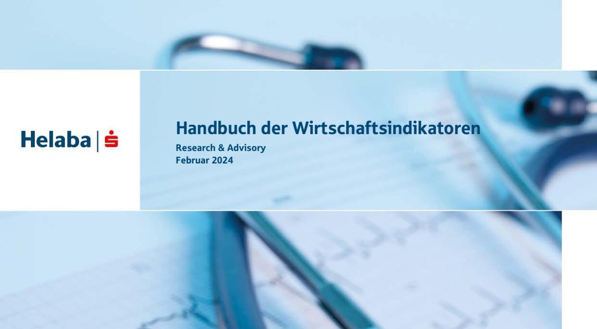 Die Helaba hat ein Handbuch der Wirtschaftsindikatoren veröffentlicht und stellt dieses gratis im Internet auf ihrer Seite zum Download. Ein super Service und sehr gut geeignet um grundlegende Wirtschafts-Zusammenhänge zu verstehen:
helaba.de/blueprint/serv…