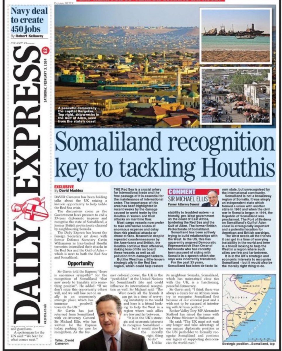 AnalystSomalia's tweet photo. The headline and the article portray a considerable distortion of reality.

Destabilizing #Somalia and allowing Ethiopia to encroach upon Somali waters (as advocated by those proposing the separation of the region from Somalia and enabling Ethiopia to annex Somali sea and land under the purported new entity, Somaliland) would not only disrupt Somalia but also carry far-reaching consequences for the entire Horn of Africa region along the Red Sea.

Those well-versed in this matter and committed to peace in the Horn, like the United States of America, have explained that actions compromising Somalia’s sovereignty ultimately aid Al Shabaab.
