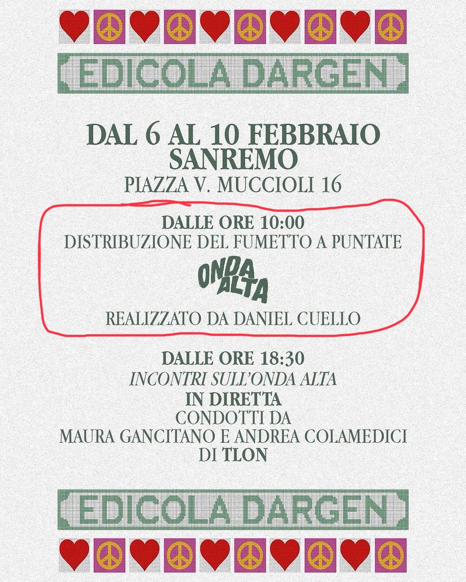 daniel_cuello's tweet photo. Quest’anno @dargendamico crea una vera e propria edicola, l’edicola Dargen, che insieme a Tlon, uniranno musica, informazioni, testimonianze per parlare dello scomodo, spinoso, ma urgente fenomeno delle migrazioni via mare. ➝ https://t.co/WwyM4VMr5S