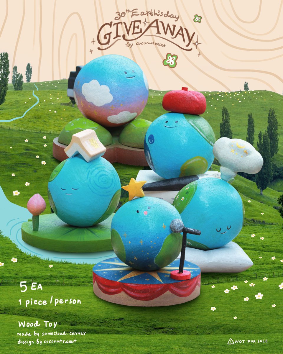 coconutrooot's tweet photo. ❶𝙂𝙞𝙫𝙚𝙖𝙬𝙖𝙮 🌎
#EarthPirapat  
#ProjectforEarthBD2024

🌳hand carve Wood Toy
customจากร้าน @ssomecloud

5 ea 🍀1 pc./person 
เป็นงานhandmade มีแบบละ1ชิ้น  

Shipping 60฿ only in Thailand
📅Date : 23/02  
🕒Time : 21.00 น. 

*กติกาเพิ่มเติมในเธรดค่ะ https://t.co/EOxuGgrIvq