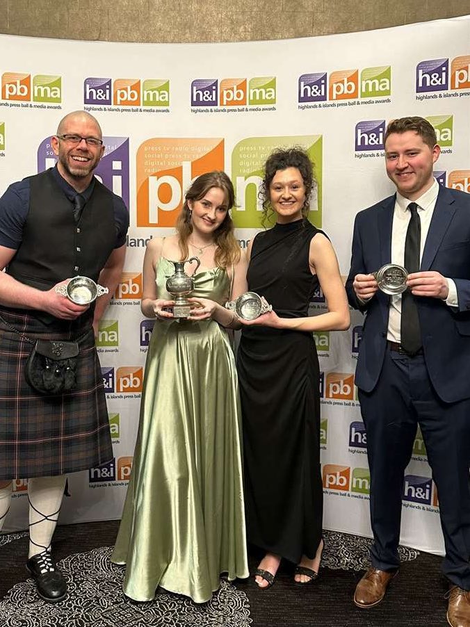 Delighted to have won Young Journalist of the Year and snap up the Alex Main Trophy at <a href="/HIPBMA/">HIPBMA</a> last night.

Especially alongside <a href="/InvCourier/">Inverness Courier</a>’s big win as Website of Year, and Beth Taylor and Euan Malcolm.