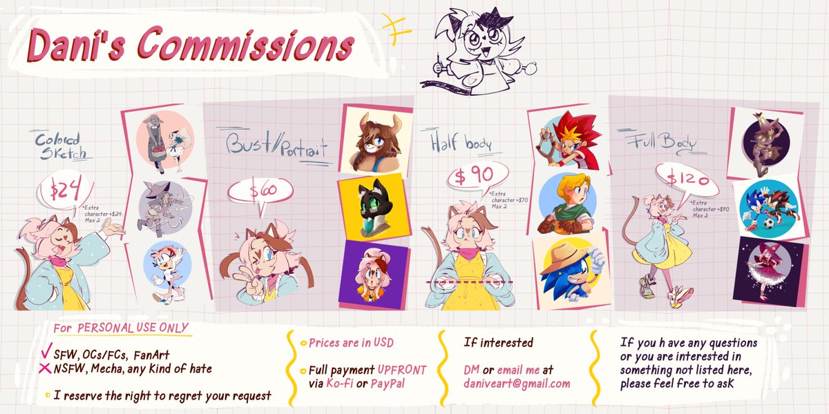 C o m m i s s i o n s  OPEN 🙌✨