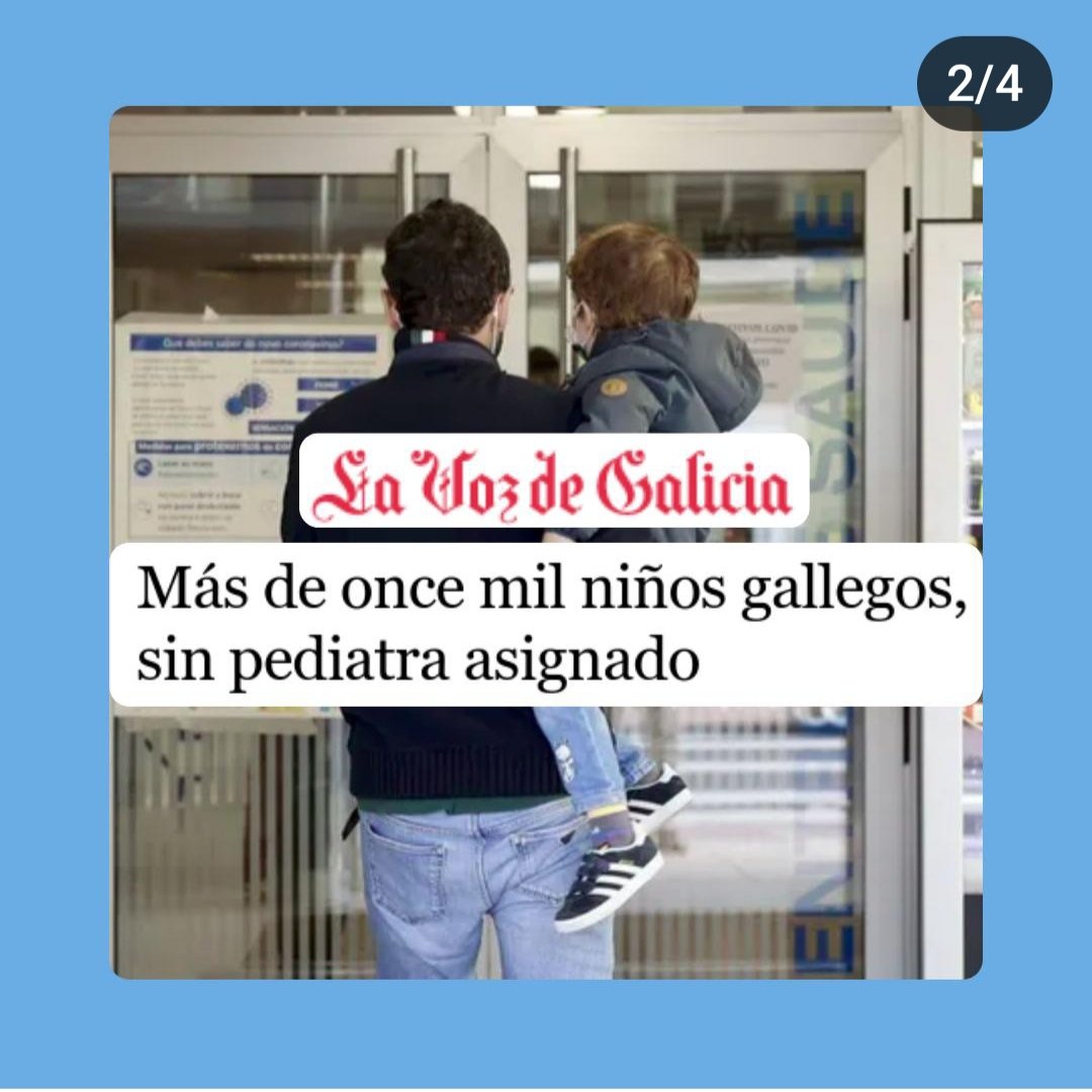 DINGO40378066's tweet photo. ➖Sanidad en Galicia:
Más de once mil niños gallegos sin pediatra asignado.
El #18F 
#NoVotesPP o sino, no te quejes después, pero piensa en los demás. https://t.co/Kj4pIMjdbD