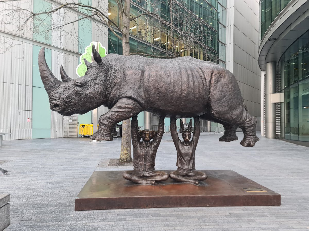 Grampy561's tweet photo. ALONG THE RIVER THAMES - RISE UP RHINO BY ARTISTS GILLIE AND MARC https://t.co/zSSQ2XVCbT